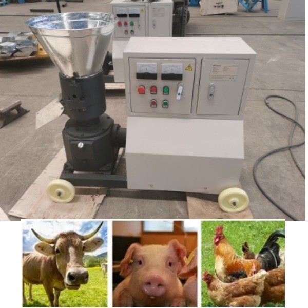 쉬운 80-1000kg 능력 디젤 / 구동된 모터 동물 사료 팰릿기 사료 정제 공장은 가금 사료 제작을 운영합니다