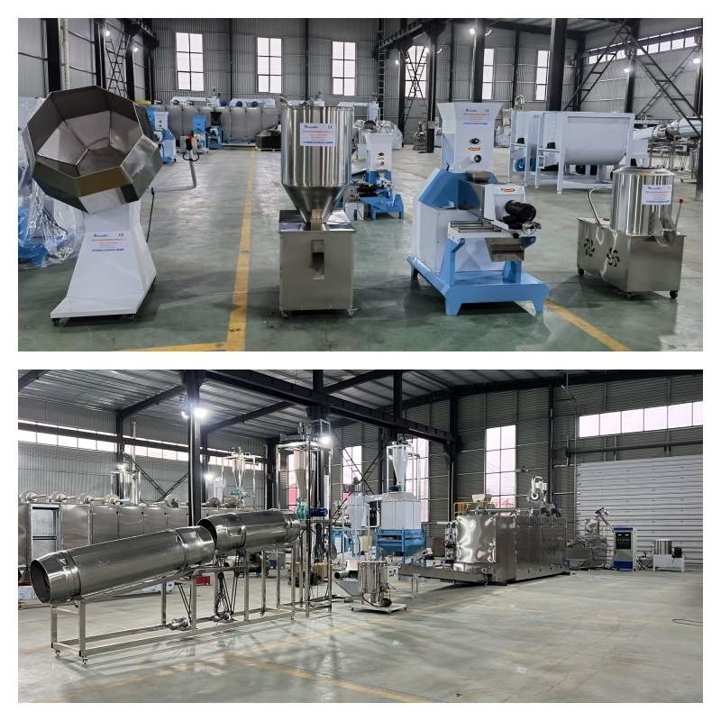 0.5-2t/H 플로팅 생선은 생산 라인에게 1-12mm  주형 개 사료 압출기를 공급합니다