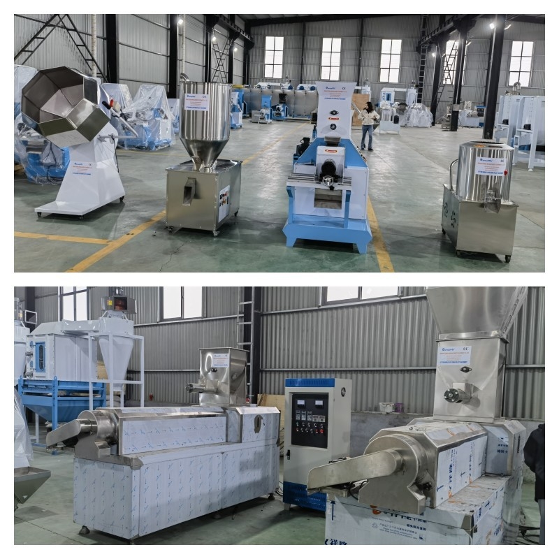 스테인레스 강 떠있는 피쉬 공급 생산 라인 0.75 kw 스크류 건베이어