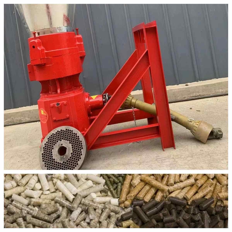 6 밀리미터 바이오매스 펠릿을 만들기 위한 10-80hp 견인차 드라이브  PTO 300 kg/hWood 펠릿 밀