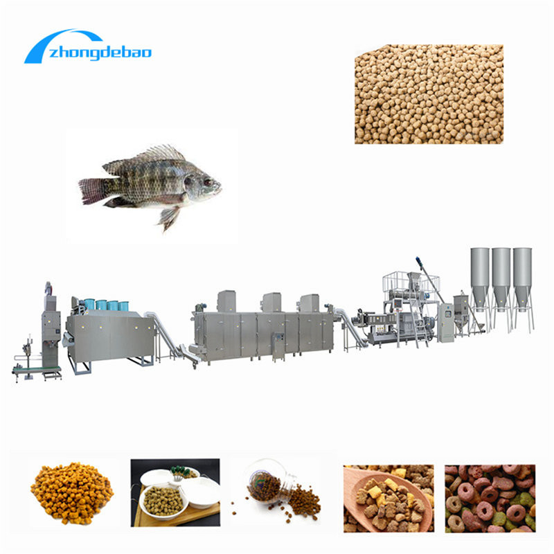 6-10ton 떠있는 피쉬 공급 생산 라인 0.75-3kw 생선 식품 가공 라인