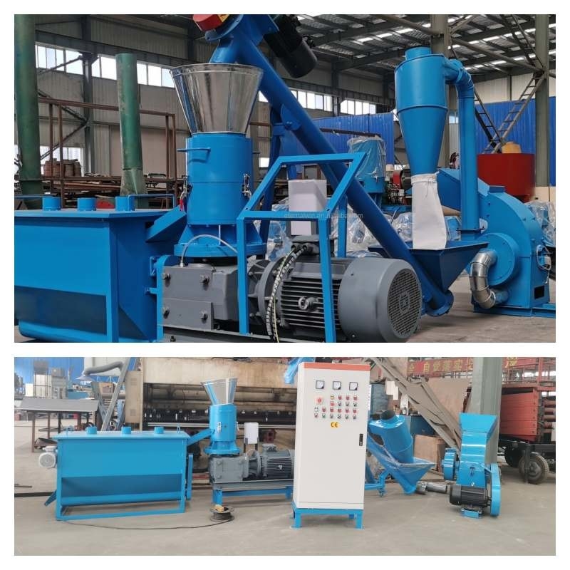 80-1200kg/H 플래트 다이 목제 펠릿 기계 2.5-6mm 목제 펠릿 공장 기계 원목 소각