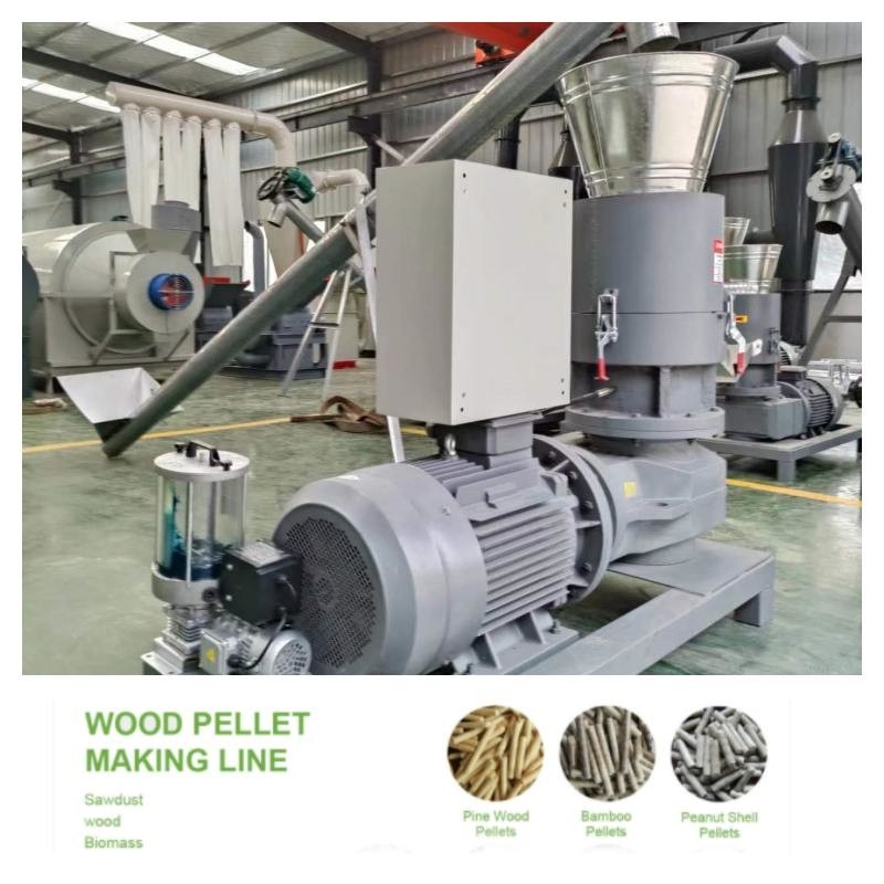 100-1200kg/H 목제 펠릿 제조사 22-55KW 목제 펠릿은 조정 가능한 사이즈가 늘어 세웁니다