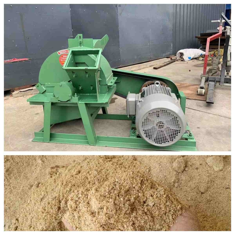 나무 톱밥을 위한 500 kg/H 11 kw 로그 나무 톱밥 기계  그인더 셰더 작분쇄기