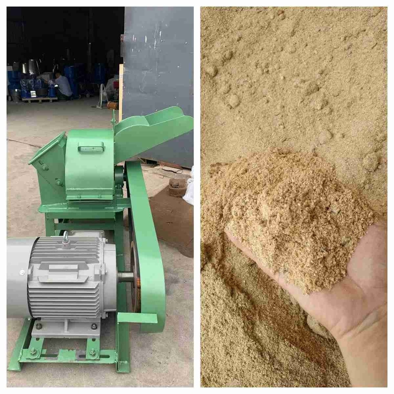 나무 톱밥을 위한 500 kg/H 11 kw 로그 나무 톱밥 기계  그인더 셰더 작분쇄기