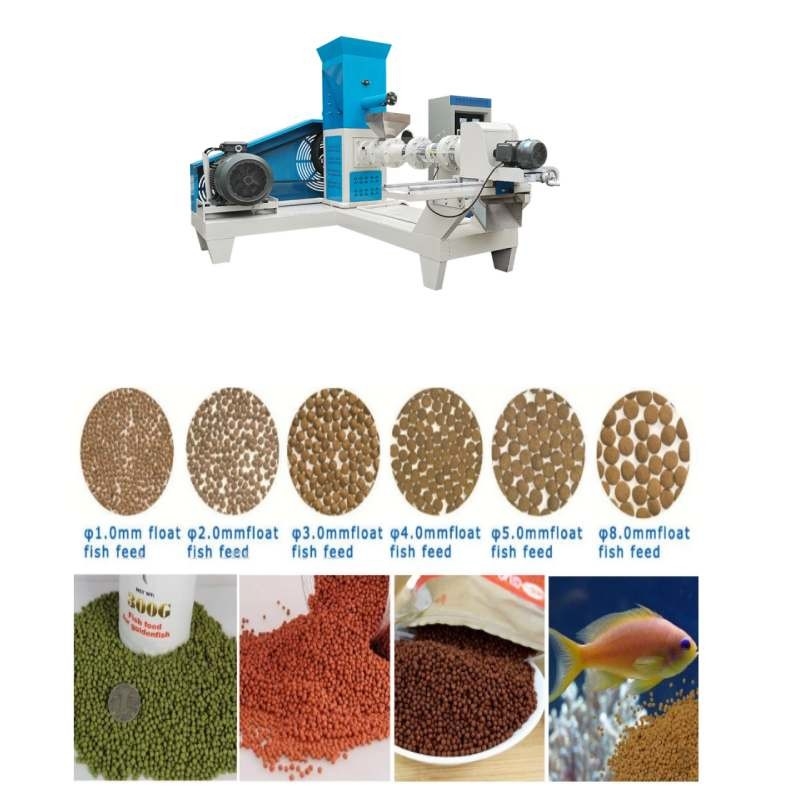 소규모 기업 및 농장 사용을위한 건조 유형 단일 나사 물고기 애완 동물 사료 extruder