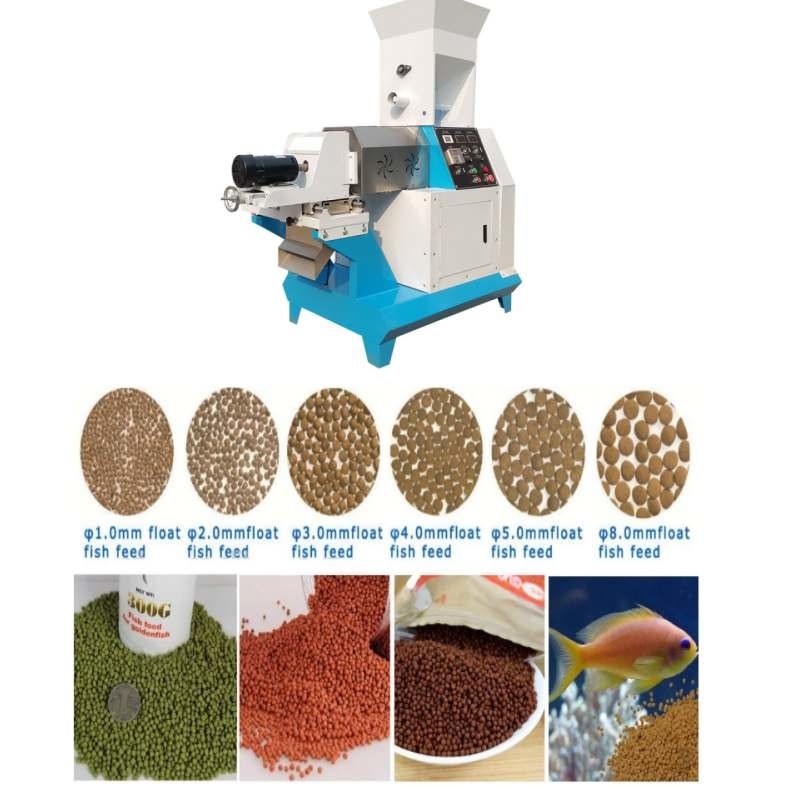 소규모 기업 및 농장 사용을위한 건조 유형 단일 나사 물고기 애완 동물 사료 extruder