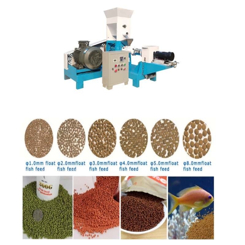 소규모 기업 및 농장 사용을위한 건조 유형 단일 나사 물고기 애완 동물 사료 extruder