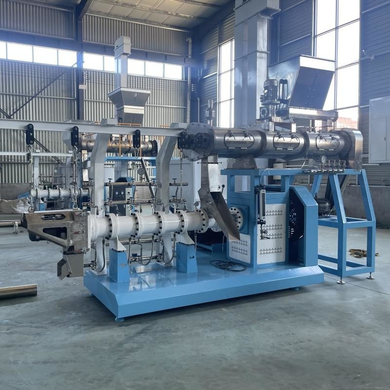 싱글 더블 스크루 틸라피아 먹이 extruder 기계 떠있는 생선 먹이 생산 라인 CE 인증