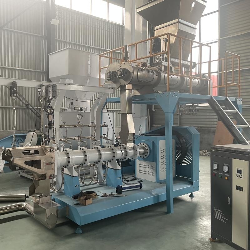 싱글 더블 스크루 틸라피아 먹이 extruder 기계 떠있는 생선 먹이 생산 라인 CE 인증