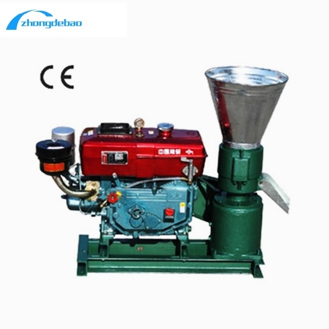 새로운 디자인 10HP 디젤 타입 사료 펠렛 기계 90kg/h 동물 사료 밀 기계