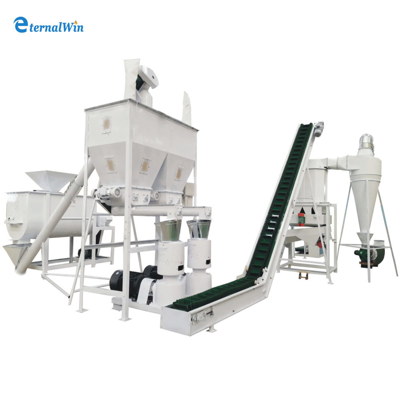 1000-5000kg/h 목재 펠릿 제조 기계 전체 세트 목재 밀 생산 라인