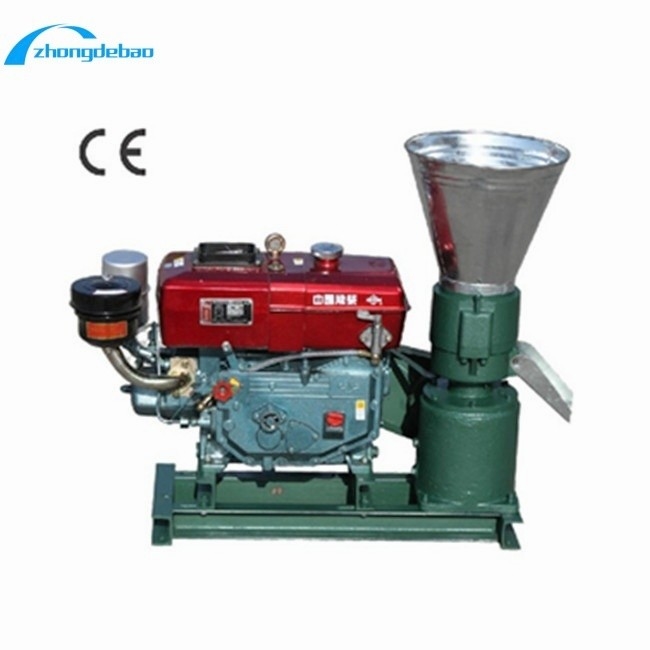 디젤 엔진 전력 유형 10HP 동물 양식 펠릿 처리 기계 90-120kg/h 출력