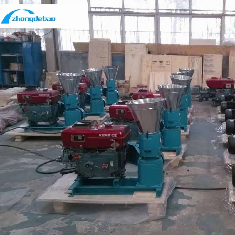 디젤 엔진 전력 유형 10HP 동물 양식 펠릿 처리 기계 90-120kg/h 출력