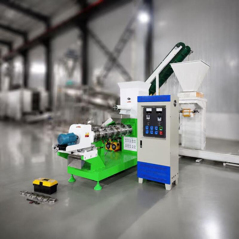 높은 용량 부동 소재 extruder DGP100 상업 수산농업 농장 공급을위한 생선 먹이 펠렛 생산 장비