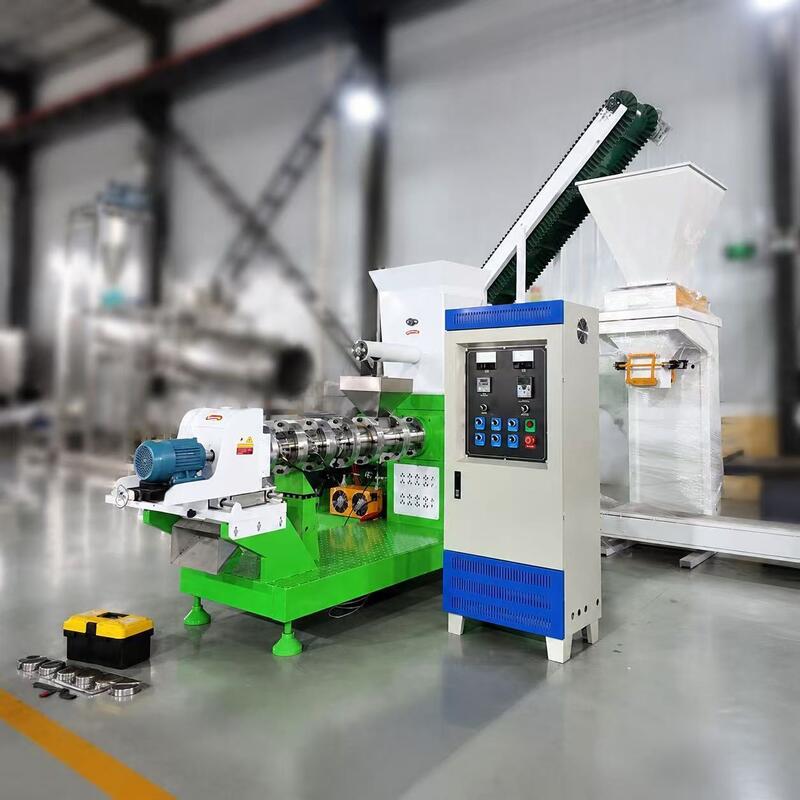 높은 용량 부동 소재 extruder DGP100 상업 수산농업 농장 공급을위한 생선 먹이 펠렛 생산 장비